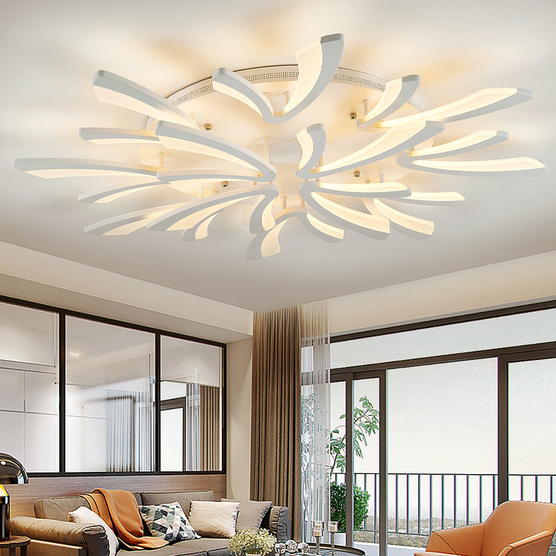 Modern V Shape LED Chandelier Ceiling Light  12 Head Dimmable