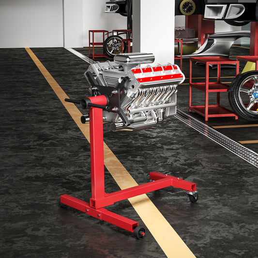 Red 1000lbs Steel Folding Engine Stand