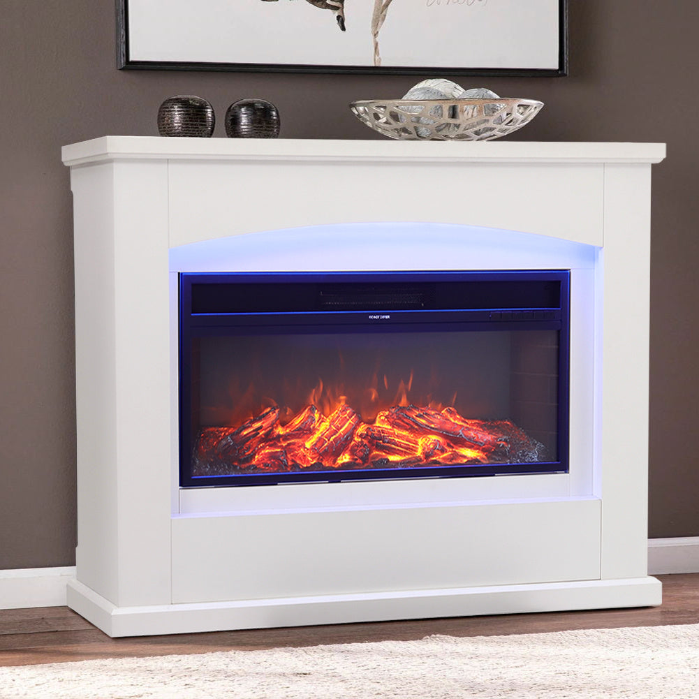 Electric Fireplace Insert Heater with LED Surround