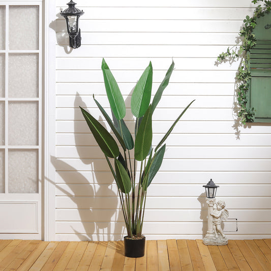 140cm Artificial Tall Strelitzia Decorative Plant in Planter