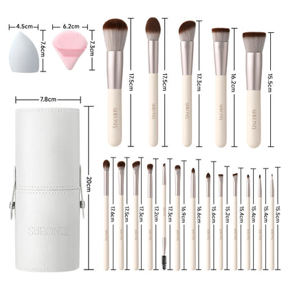 Professional Makeup Brush Set 18 Pcs for Foundation Powder Concealers Eye Shadows Brush