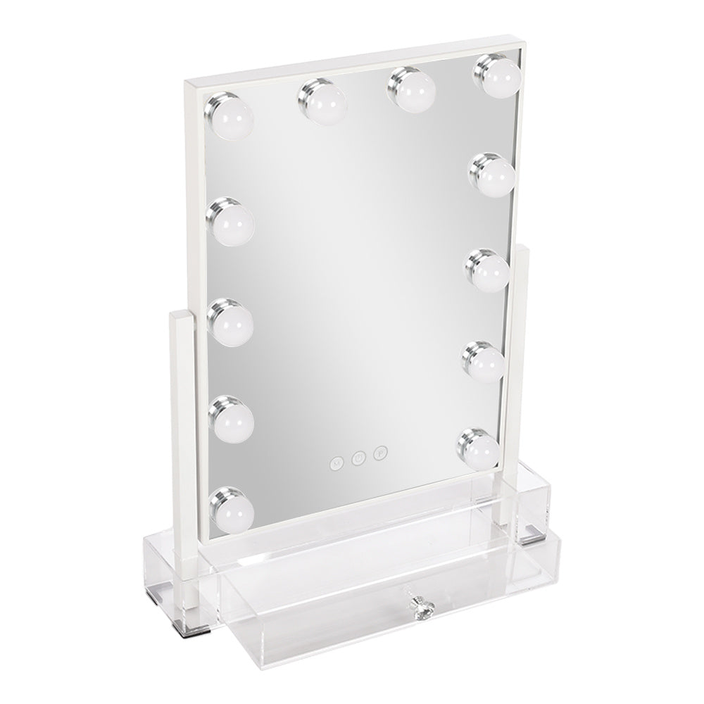 White Hollywood Vanity Makeup Mirror Dimmable with USB Port