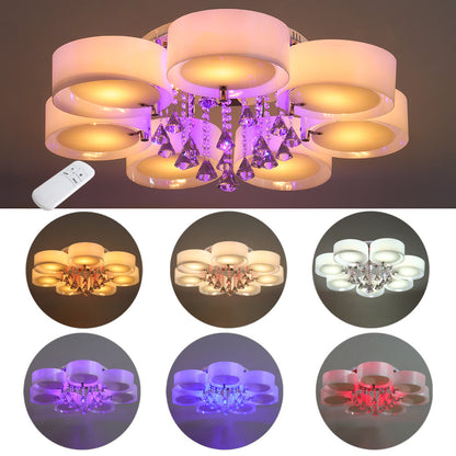 LED Crystal Ceiling Light Chandelier Lamp 7 Head