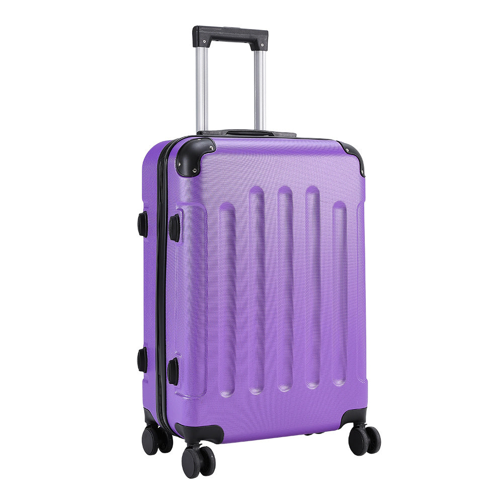 Purple 28 inch Hardside Travel Suitcase with Combination Lock