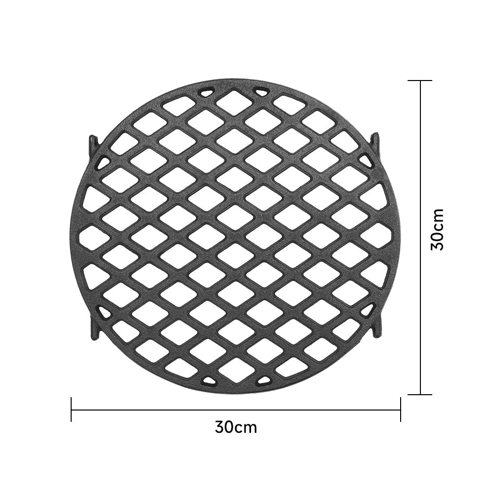 Black Round 30cm Cast Iron Grill Grate