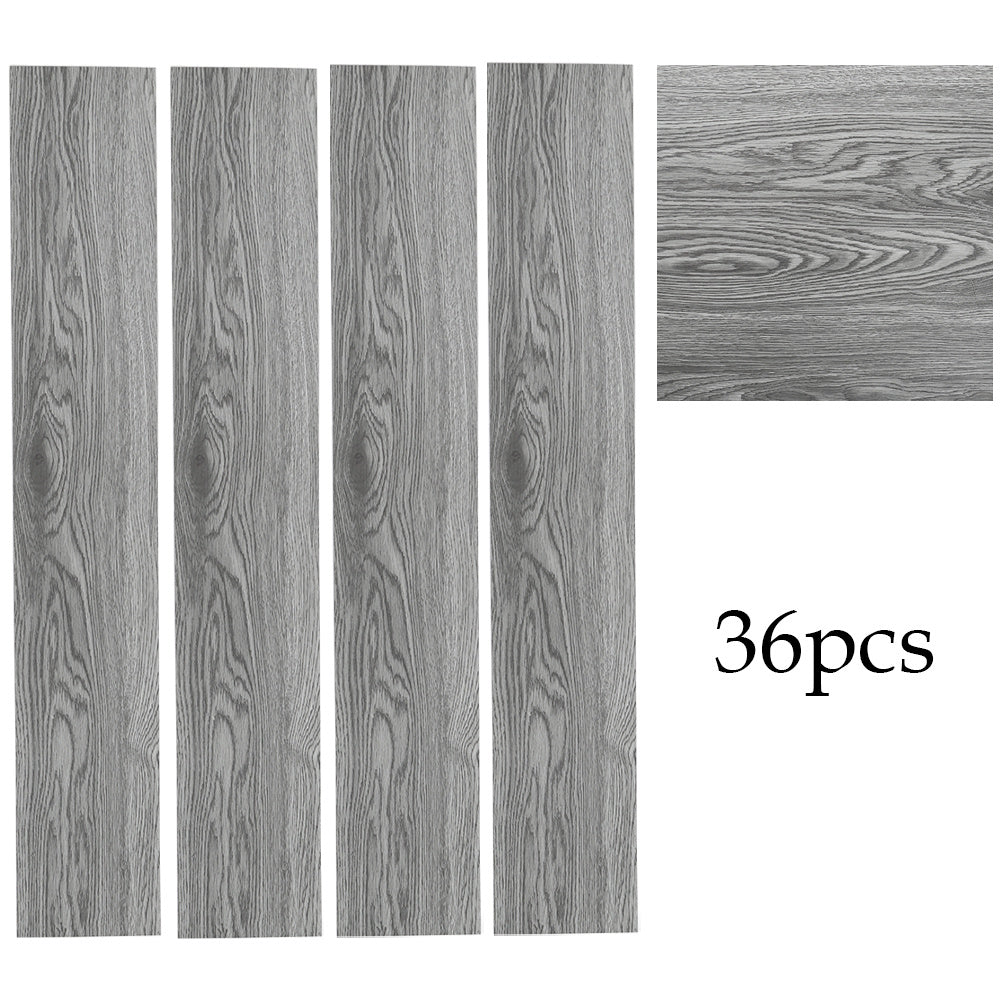 Grey Rustic Lifelike Wood Grain Self-adhesive PVC Flooring