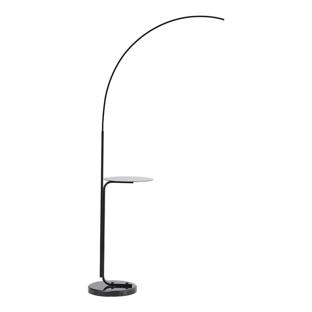 Black Modern Minimalist LED Arc Floor Lamp