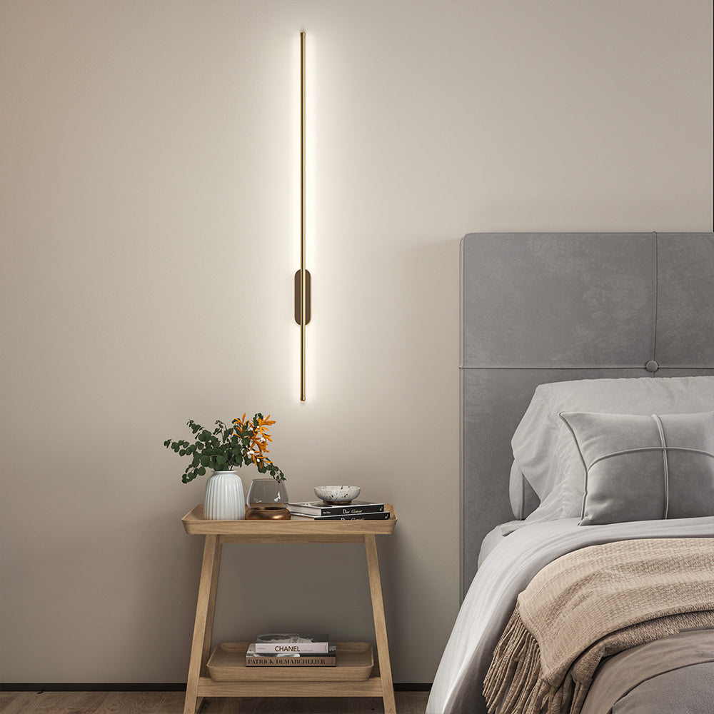 1M Modern Wall Light Gold Linear LED Cool White Light Sconce