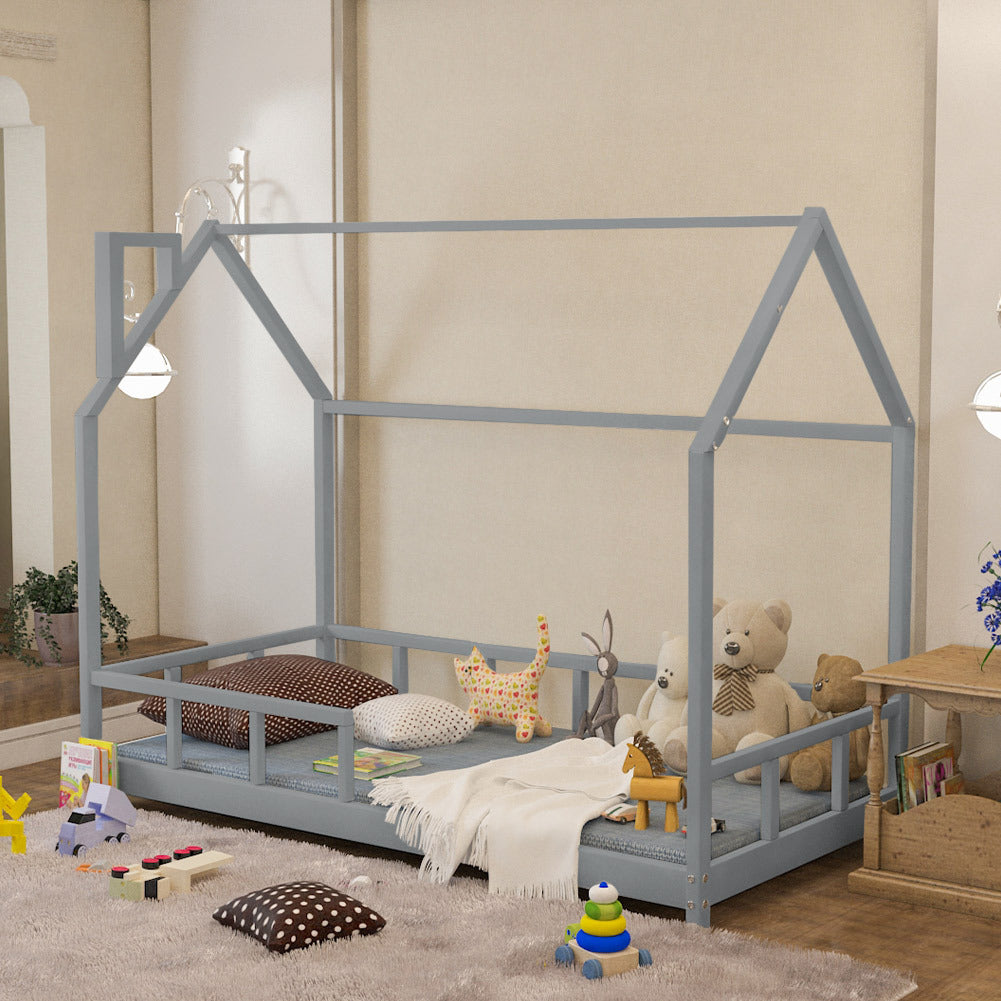 Child's Bed with House Frame Pine Wood