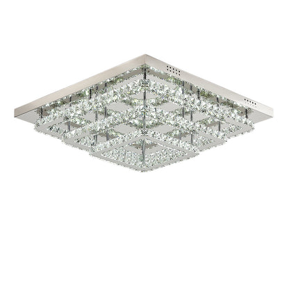 Modern LED Ceiling Light Crystal Chandelier Lamp 70CM Cool White