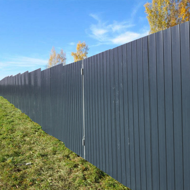 Charcoal Black Set of 12 Steel Corrugated Panels