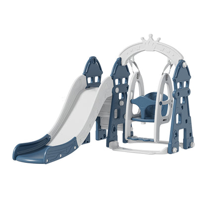 Blue Toddler Plastic Swing Slide Climber Playset