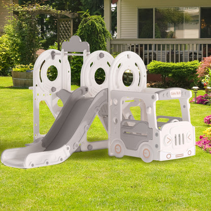 Grey 3in1 Kids Toddler Swing and Slide Set Climber Playset