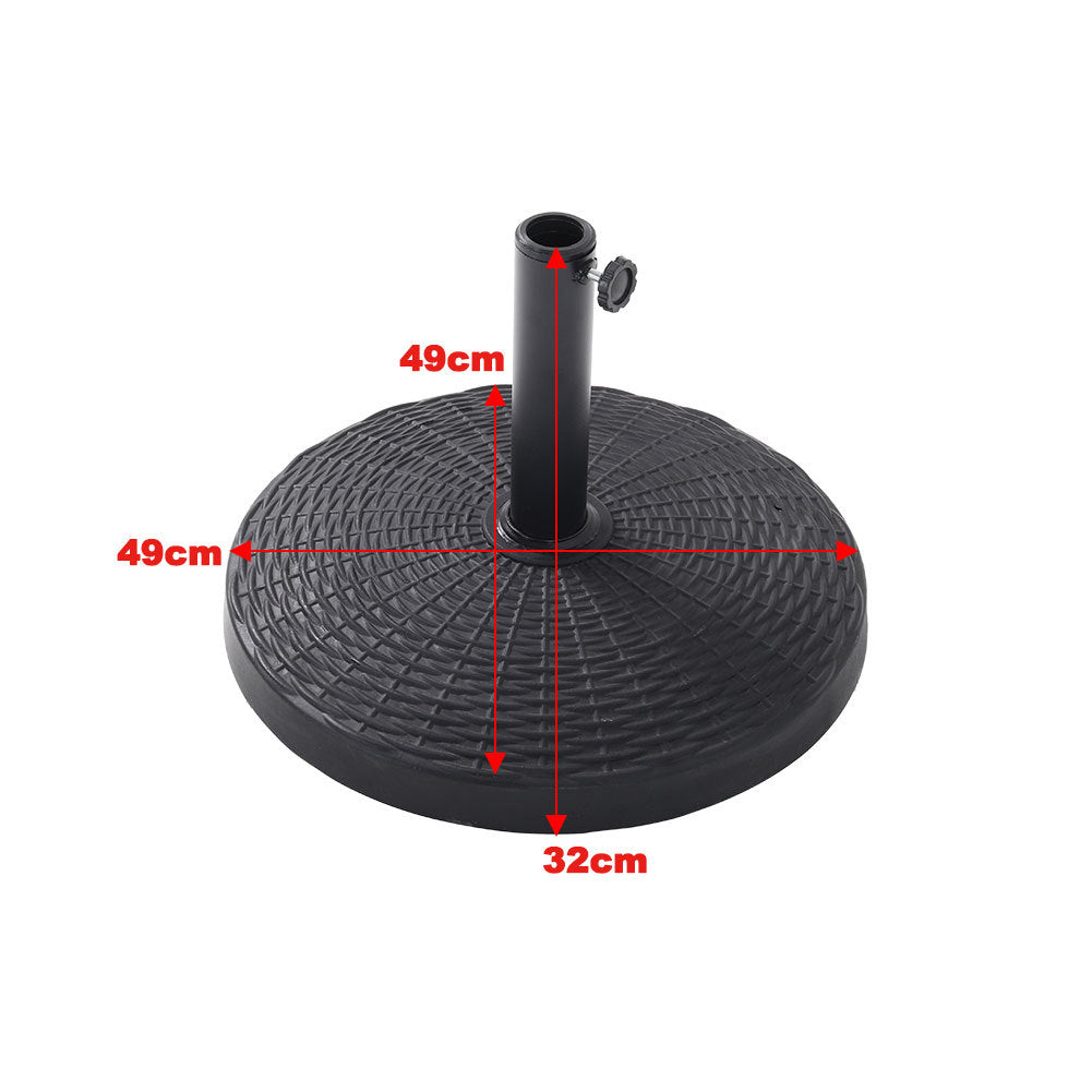 Black 14KG Resin Umbrella Base For Square and Round Parasol