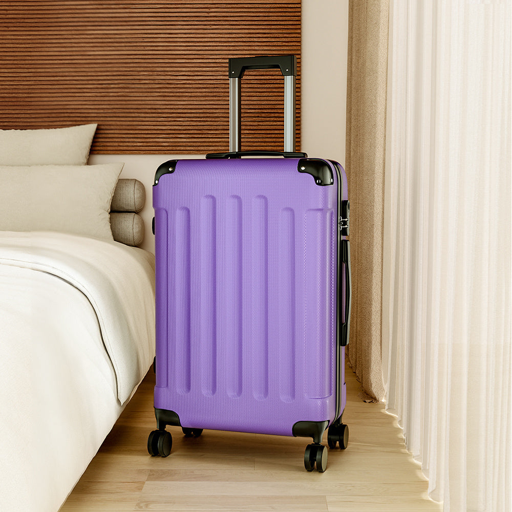 Purple 28 inch Hardside Travel Suitcase with Combination Lock