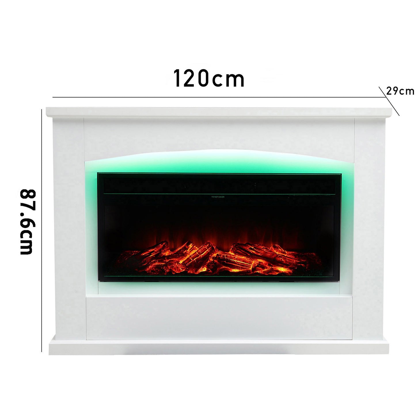 Electric Fireplace Insert Heater with LED Surround