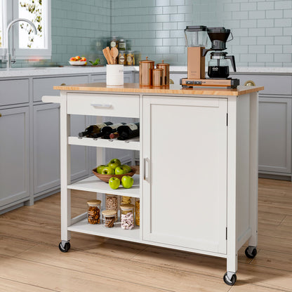 Kitchen Storage Trolley Cupboard Shelf Cabinet