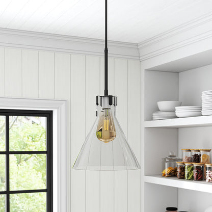 Modern Style Glass Single Light Pendant Light