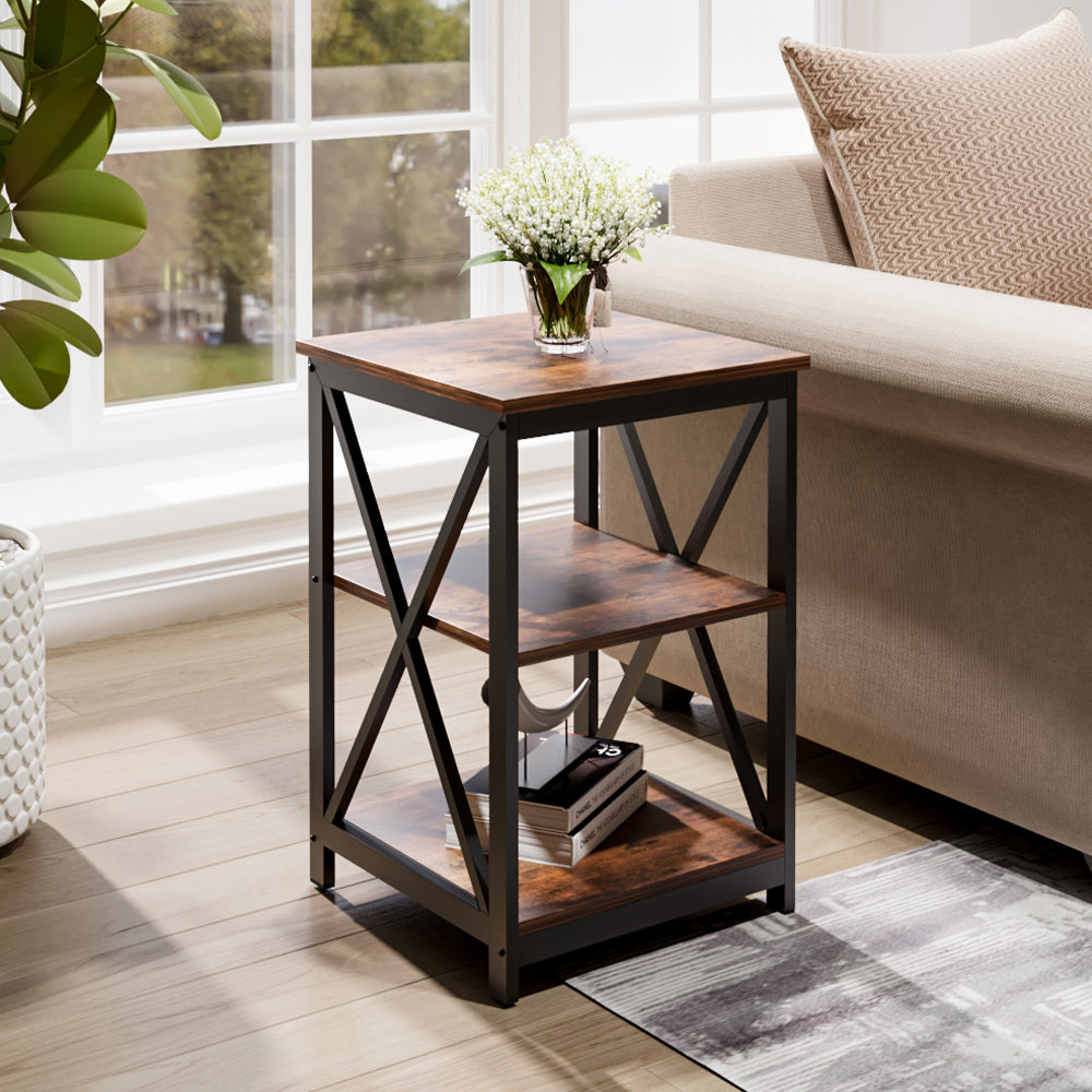 Brown Vintage Wooden Side Table