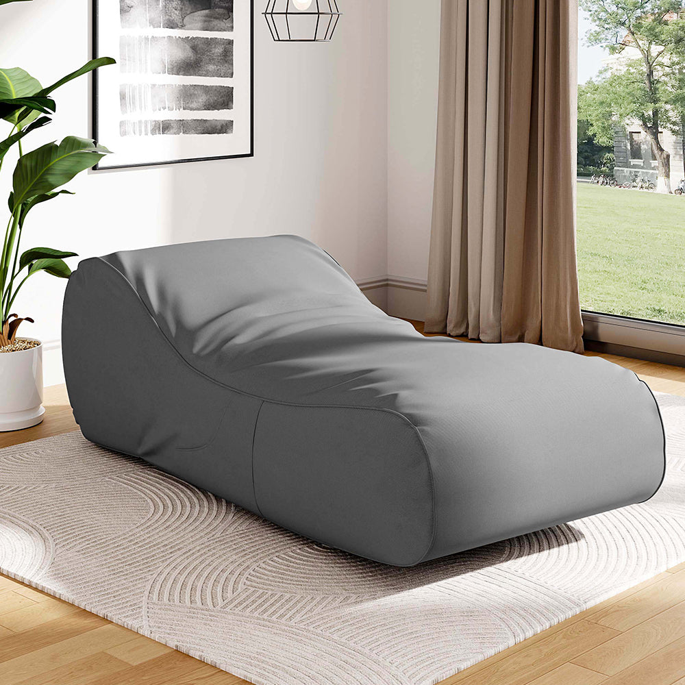 Grey Comfy Bean Bag Bed Floor Lounger