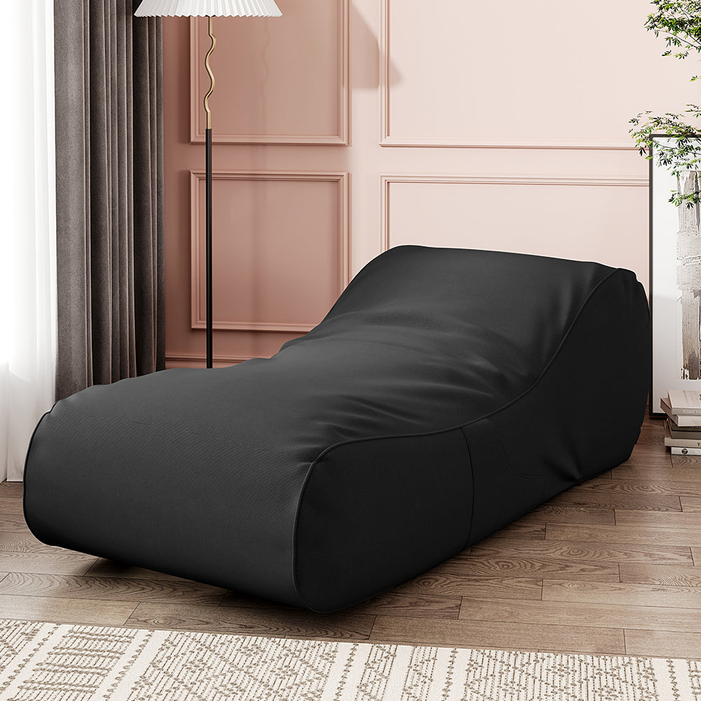 Black Comfy Bean Bag Bed Floor  Lounger