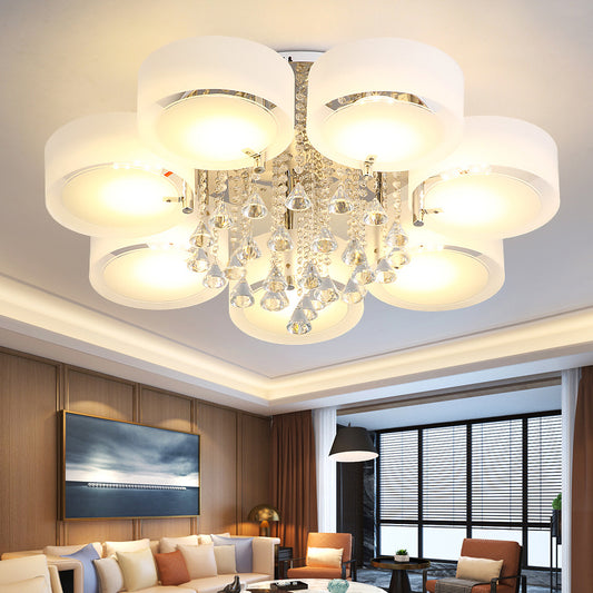 LED Crystal Ceiling Light Chandelier Lamp 7 Head