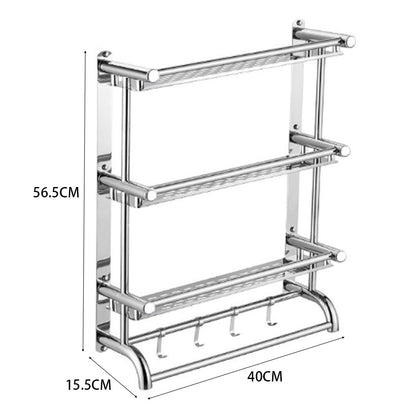 3-Tier Bathroom Shelf Stainless Steel Wall Mounted Organizer