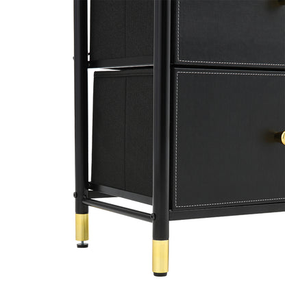 Black 8 Drawer Plastic Storage Cabinet