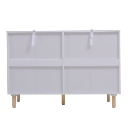 White Contemporary Wooden Living Room Storage Cabinet