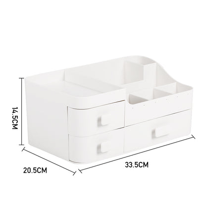 White Plastic Makeup Drawer Organizer