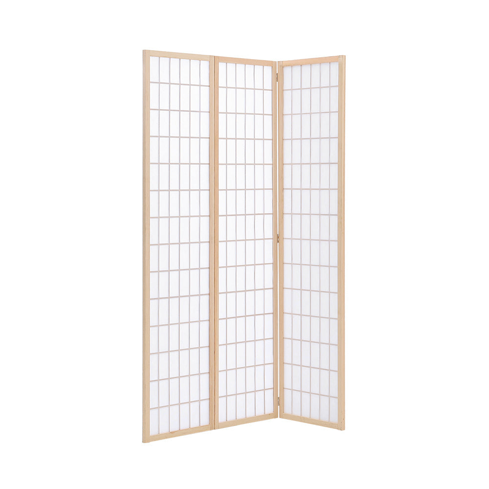 3 Panel Solid Wood Folding Room Divider Privacy Screen