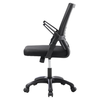 Mesh Office Chair Ergonomic Design with Black Flip up Armrests, Black