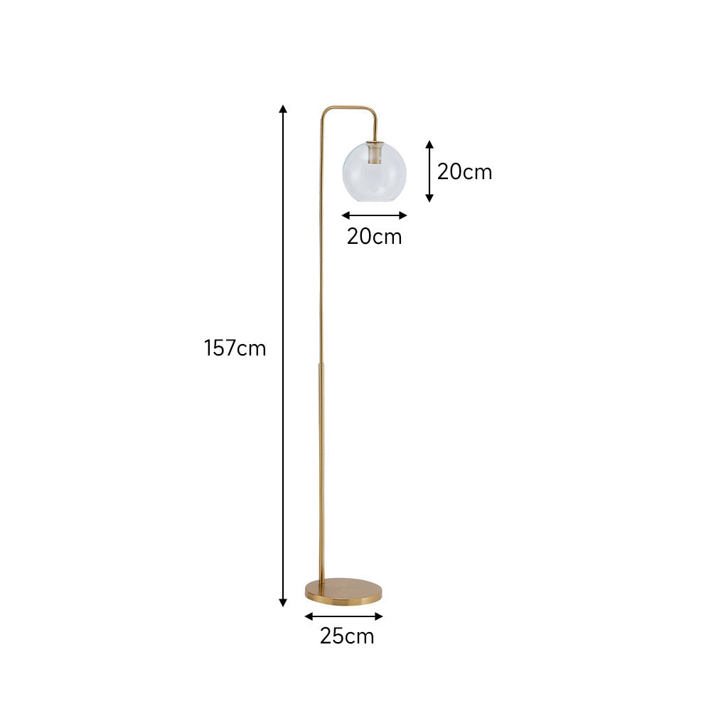 Gold Modern Arc Arm Floor Lamp