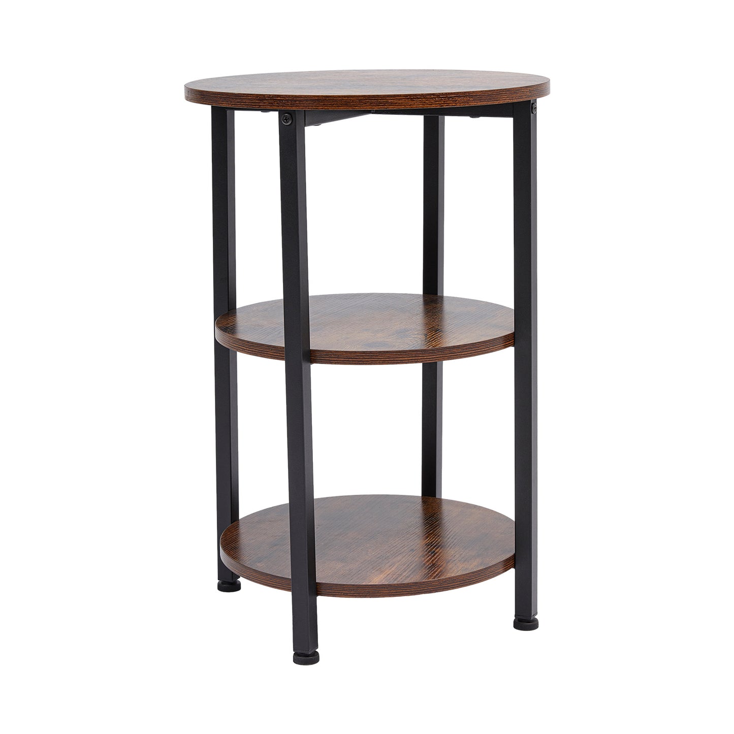 Brown 3 Tier Vintage Wooden Side Table