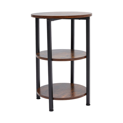 Brown 3 Tier Vintage Wooden Side Table