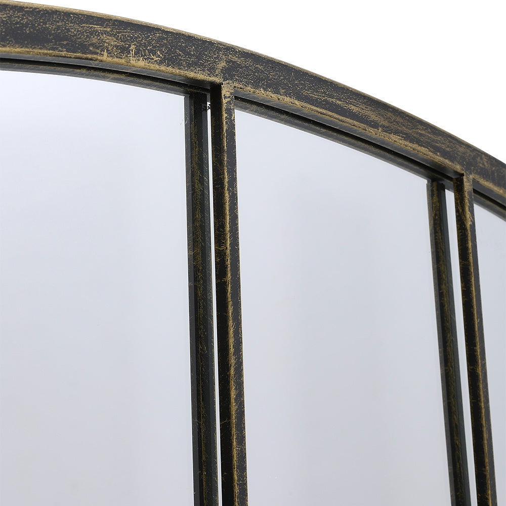 Arched Wall Mirror for Decor Modern Black Framed