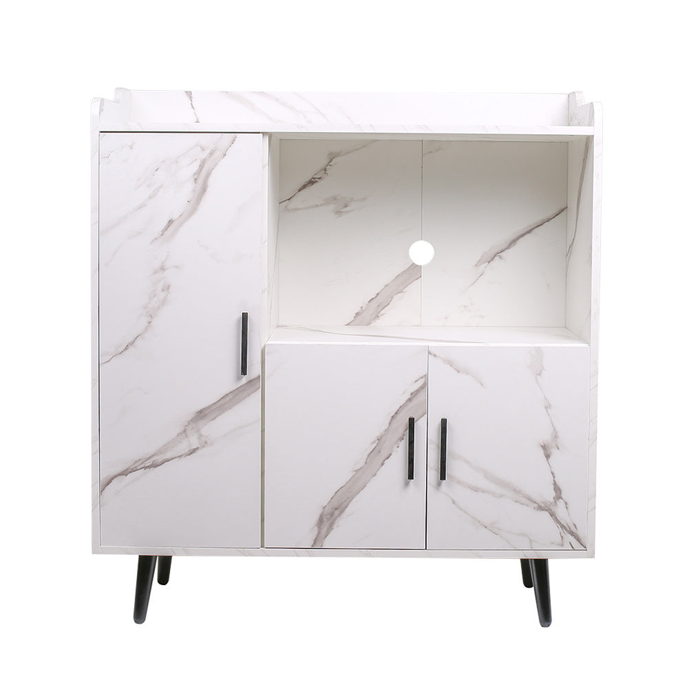 Contemporary Home Sideboard Cabinet with Storage, White