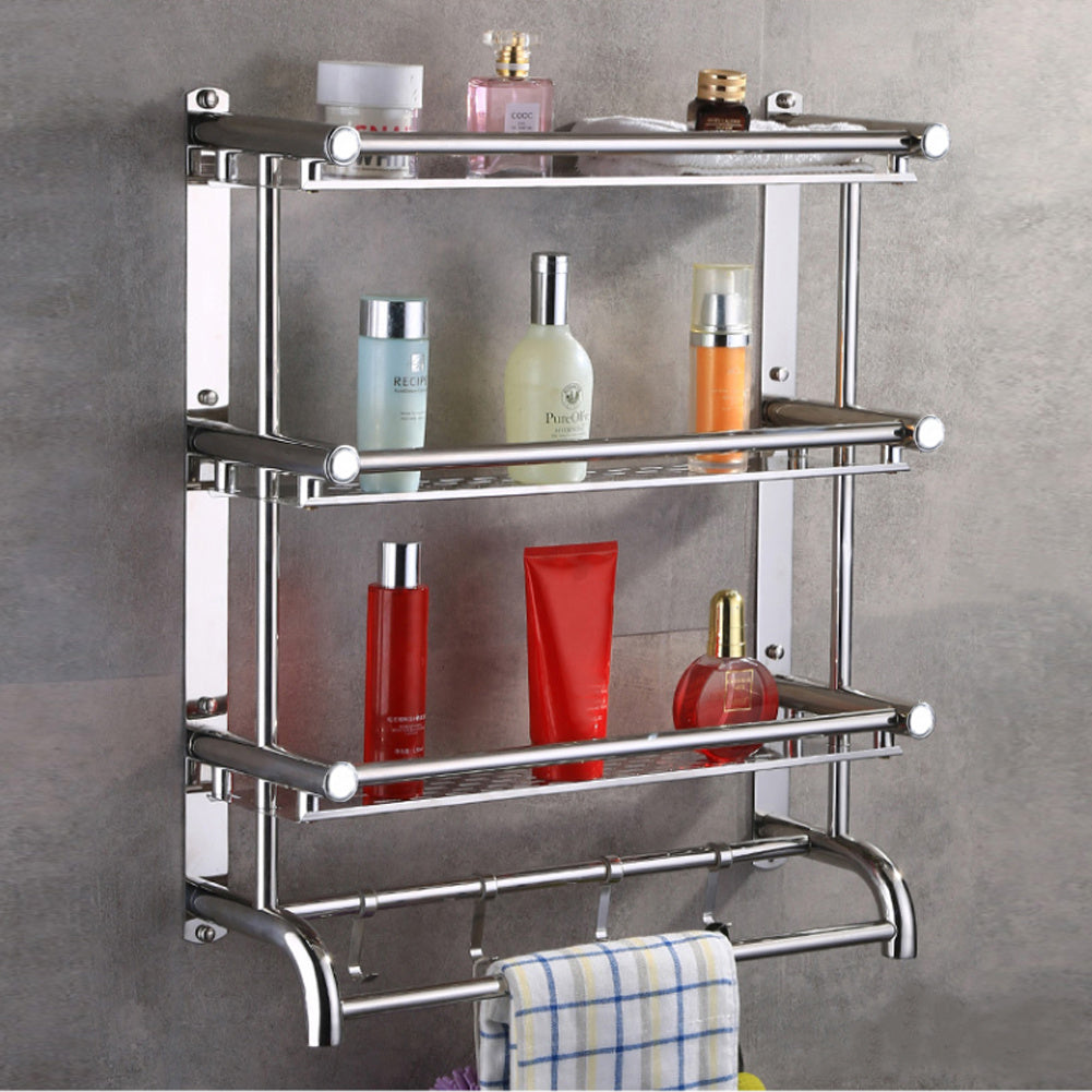 3-Tier Bathroom Shelf Stainless Steel Wall Mounted Organizer