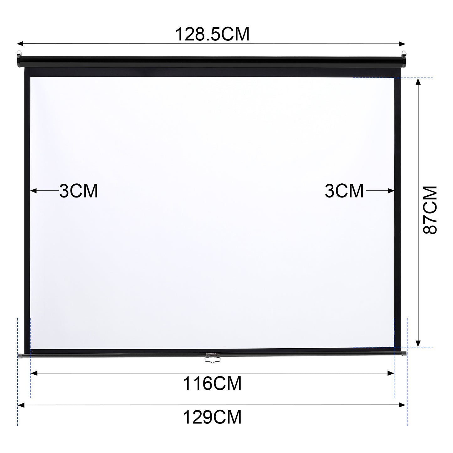 60 Inch HD Manual Pull Down Projector Screen