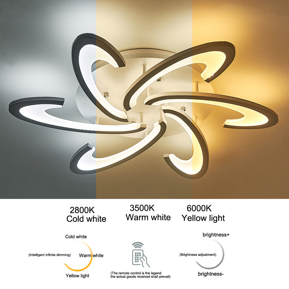 White 73cm Special Design LED Ceiling Light, Dimmable Light