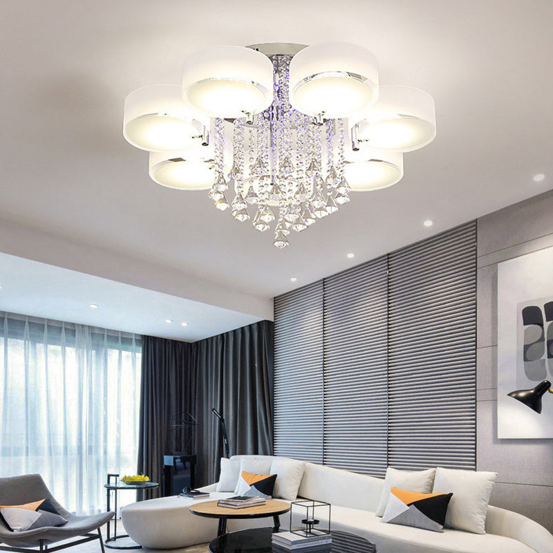 LED Crystal Ceiling Light Chandelier Lamp 7 Head