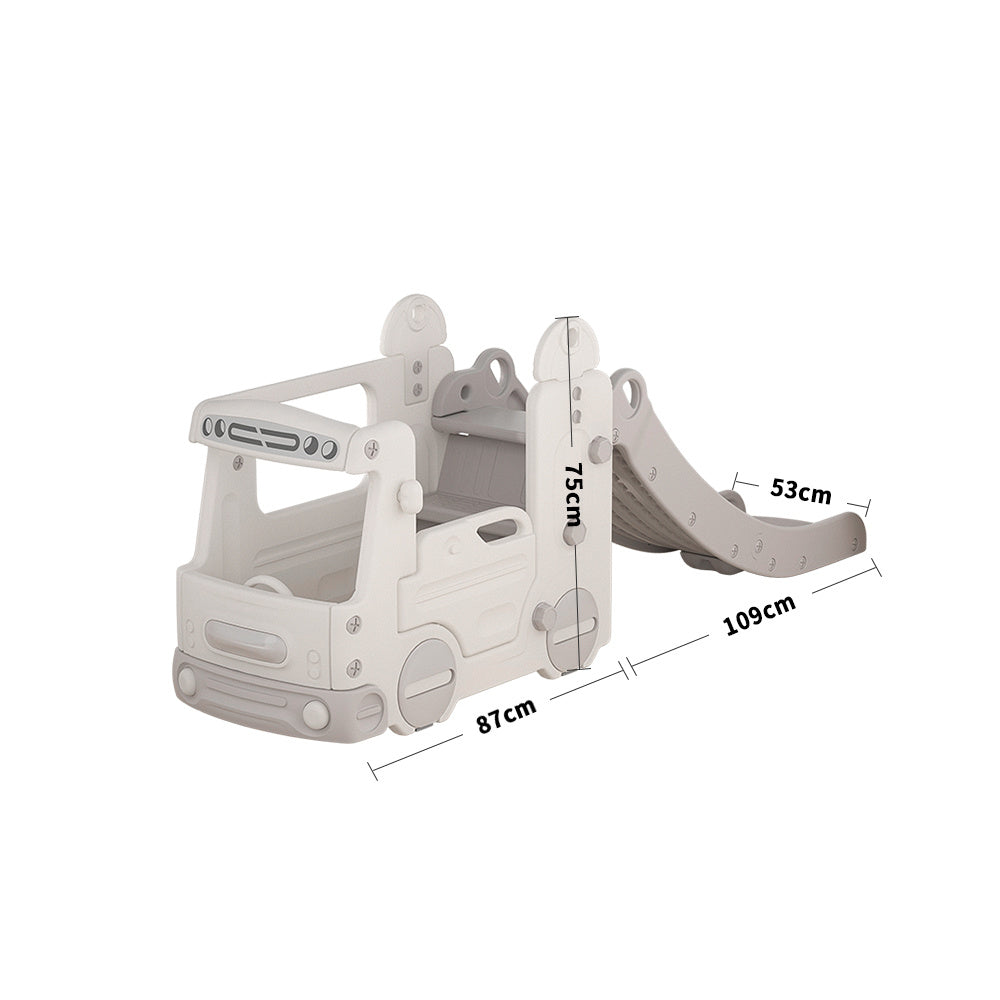 Gray Kids Home Functional Slide with Bus