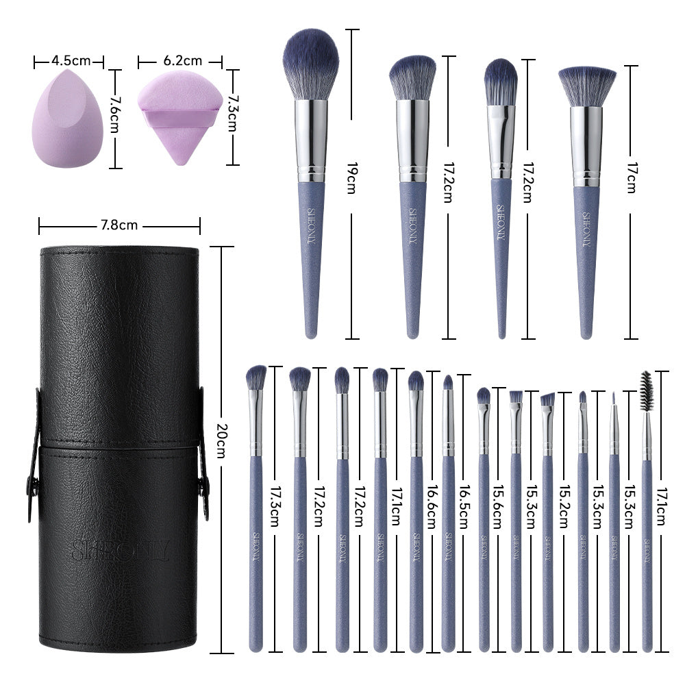 Professional Makeup Brush Set 16 Pcs for Foundation Powder Concealers Eye Shadows Brush