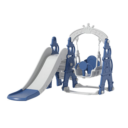 Blue Toddler Kids 3 in 1 Plastic Climber and Swing Set