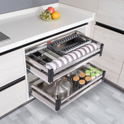 Stainless Steel 71.4cm Cabinet Pull Out Basket