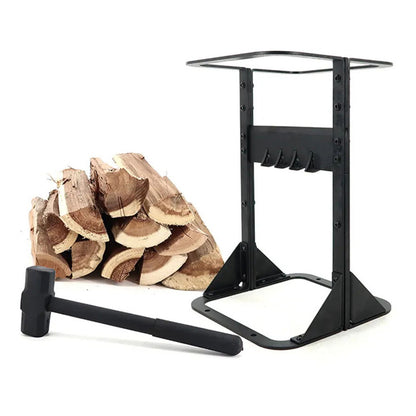 Black Steel Manual Kindling Splitter Wood Log Cracker