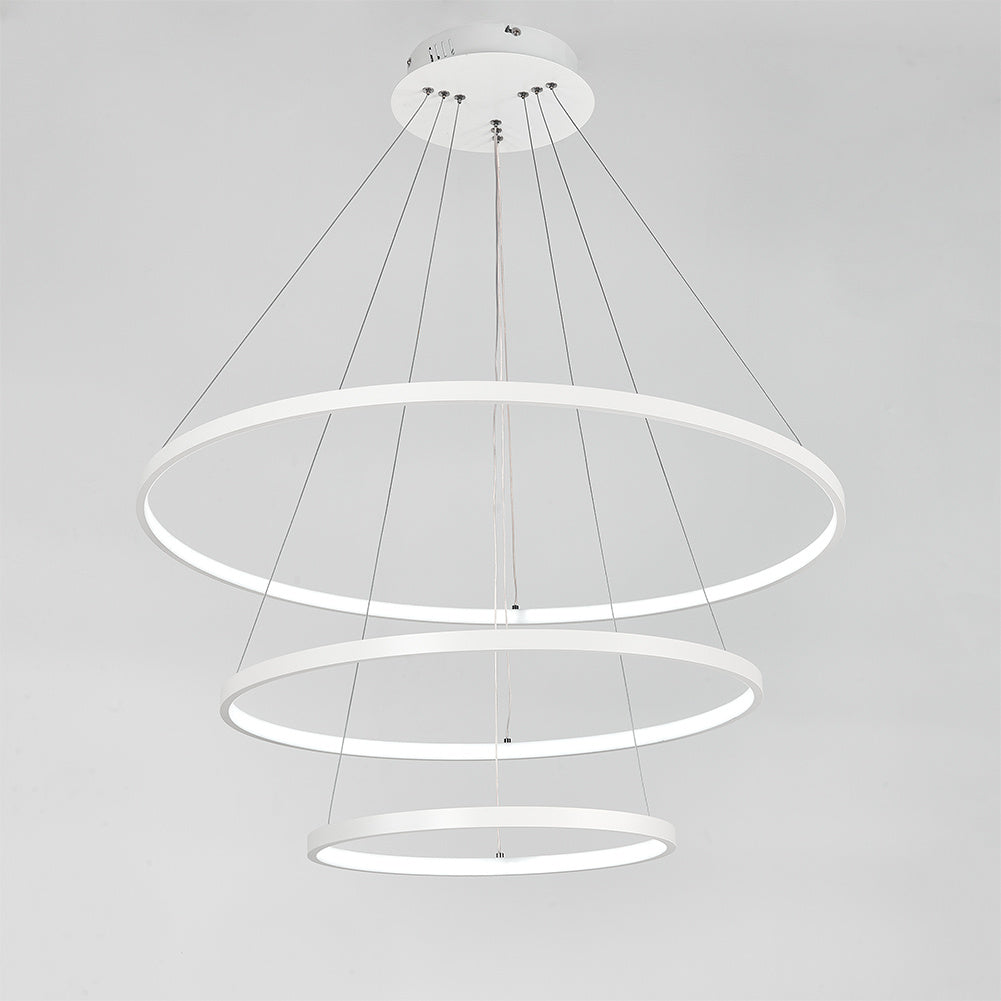 Modern 3 Circle Shape LED Chandelier Ceiling Light , 20+40+60CM Cool White