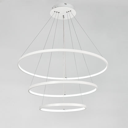 Modern 3 Circle Shape LED Chandelier Ceiling Light , 20+40+60CM Cool White