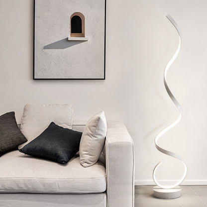 LED Living Room Spiral Floor Lamp White