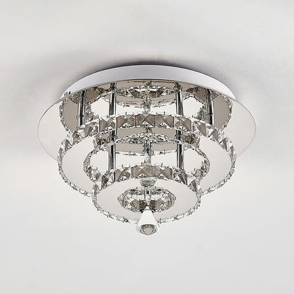 30W LED Ceiling Light Crystal Chandelier Pendant Lamp, Cool White